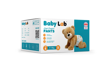 Baby Lab Light Comfort Nappy Pants (Jumbo pack - 112pcs) - Size 4 (9-14 kg)