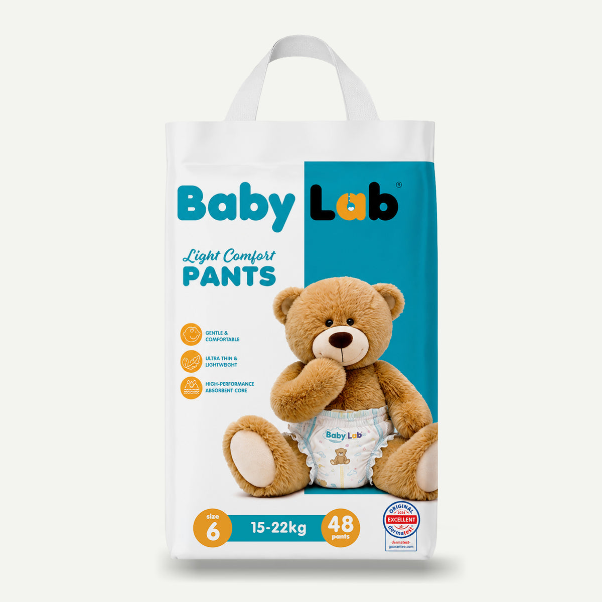 Baby Lab Light Comfort Nappy Pants - 48pcs - Size 6 (12-17 kg)