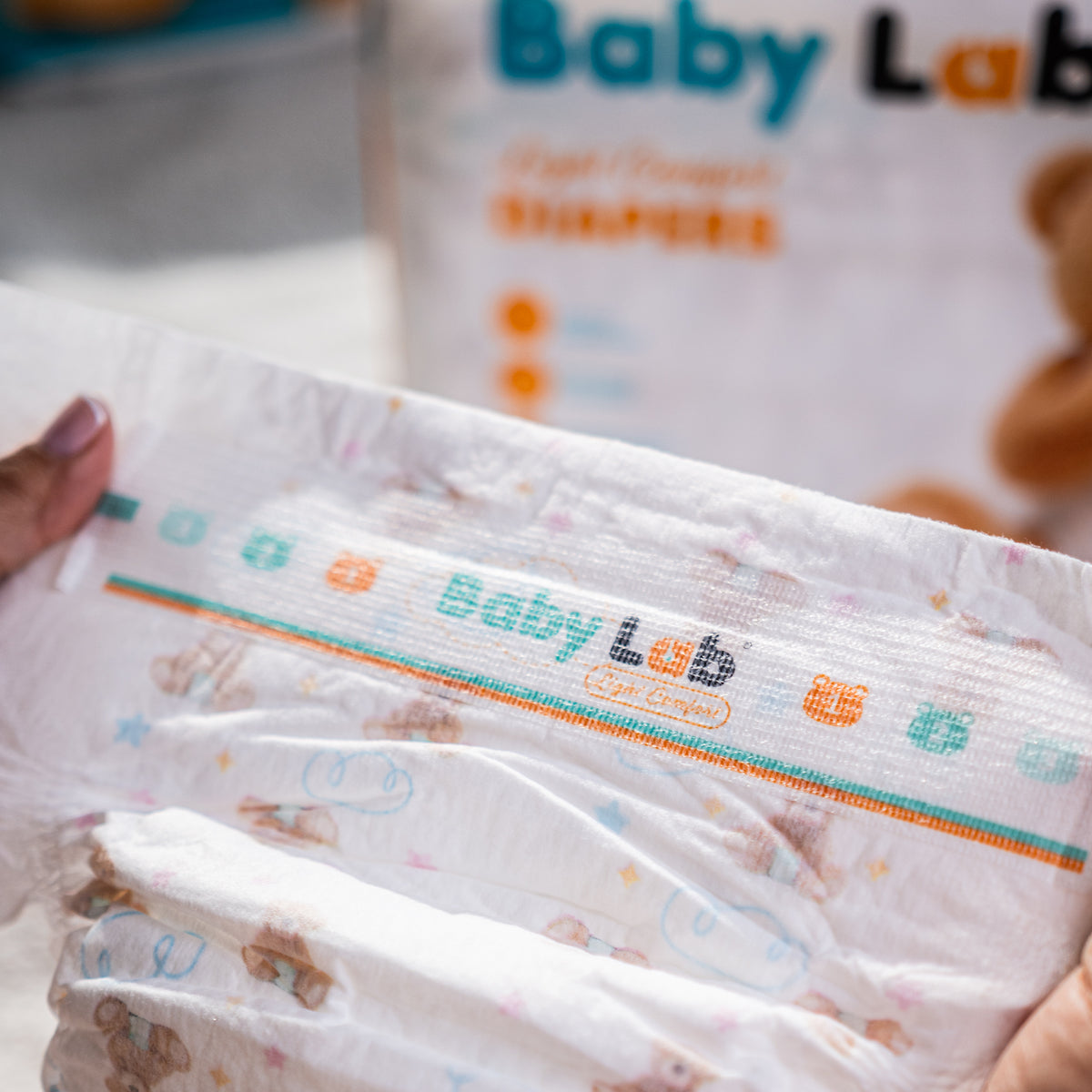 Baby Lab Light Comfort Nappies (Jumbo pack - 72 pcs) - Size 5 (12-17 kg)